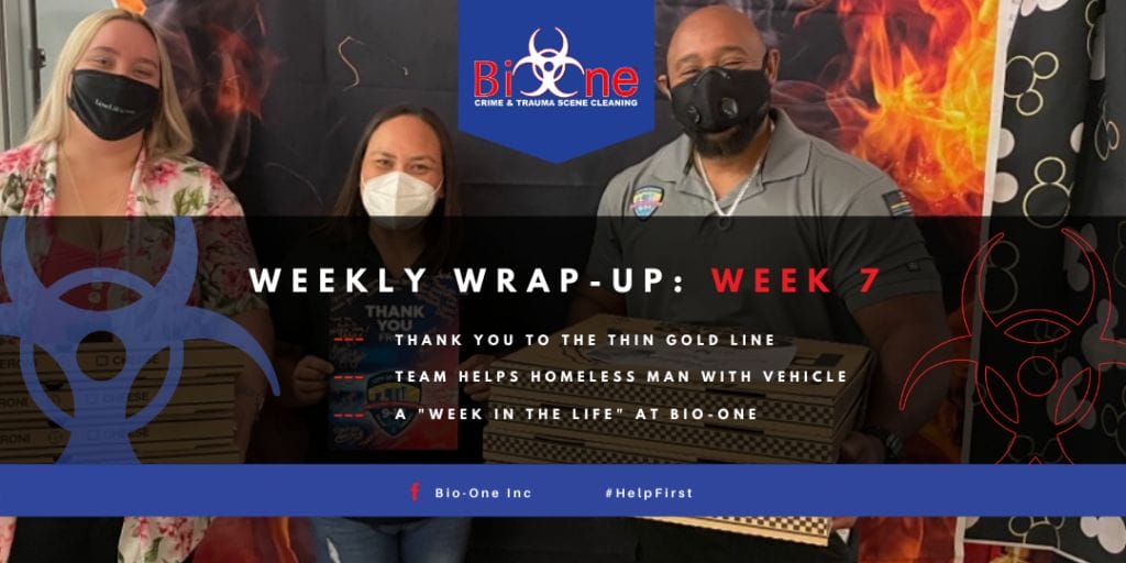 Bio-One Weekly Wrap-Up Week 7 Thin Gold Line Help First Business Second Bio-One Weekly Wrap-Up Week 7 Thin Gold Line Help First Business Second